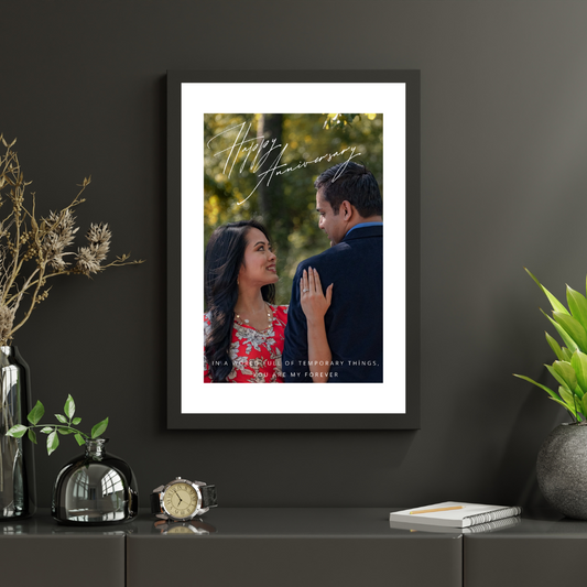 Personalized Anniversary Photo Frame – Romantic Wall Art