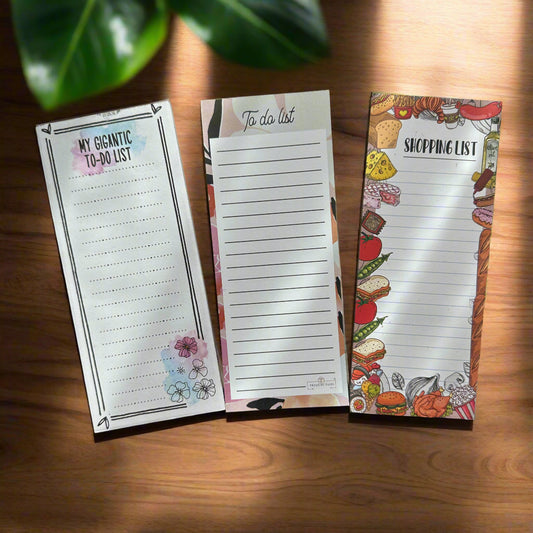 Set of 3 To-Do Lists - Daily Planner Pads for Tasks, Shopping, and Productivity