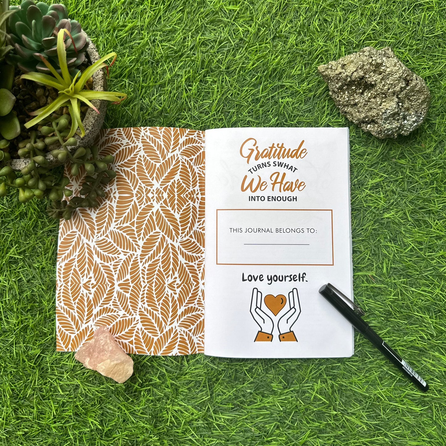 Gratitude Diary (Golden Feather)-For Positivity and Calmness