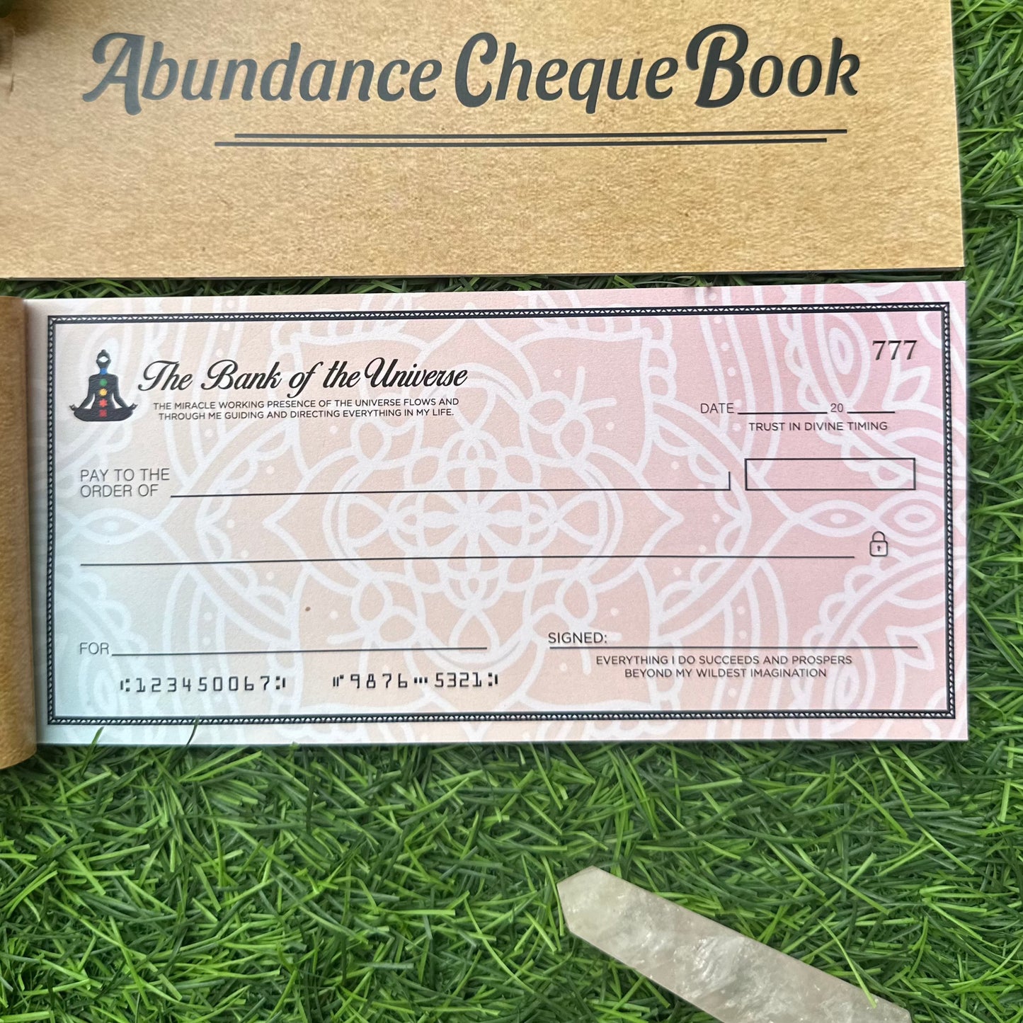 Abundance Cheque Book-Law Of Attraction, Money Manifestation Checks for Vision Board