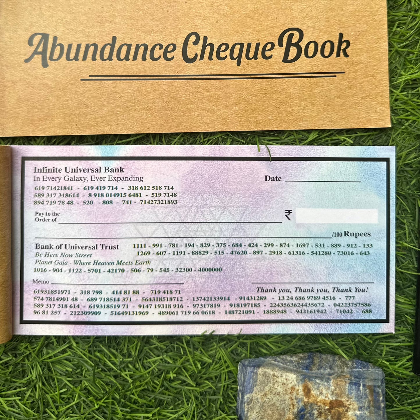 Abundance Cheque Book-Law Of Attraction, Money Manifestation Checks for Vision Board