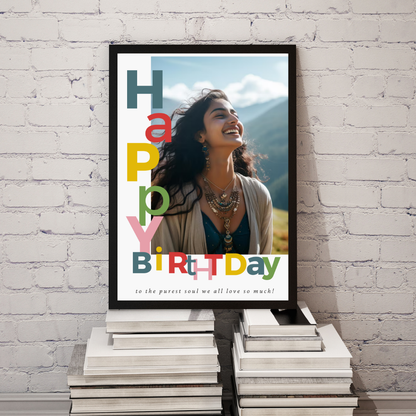 Personalized Birthday Frame | Custom Happy Birthday Wall Art