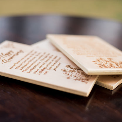 Anniversary Wooden Cards