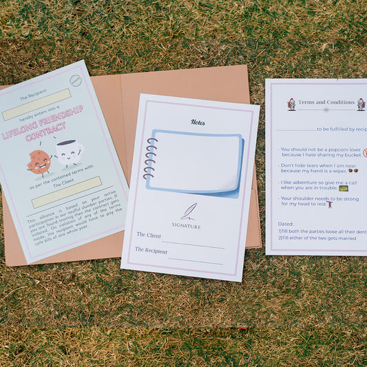 Lifelong Friendship Contract – A Fun & Quirky Gift for Best Friends