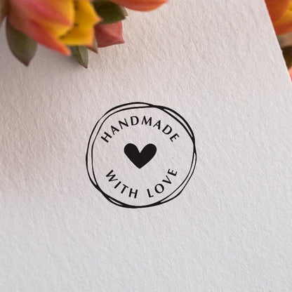 Handmade with Love - Wooden Ink Stamp