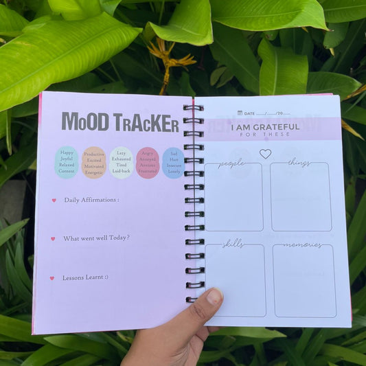 My Gratitude Journal Diary with Mood Tracker – Daily Affirmations & Reflection Notebook, Self-Care Planner for Mindfulness & Positivity, Spiral Bound