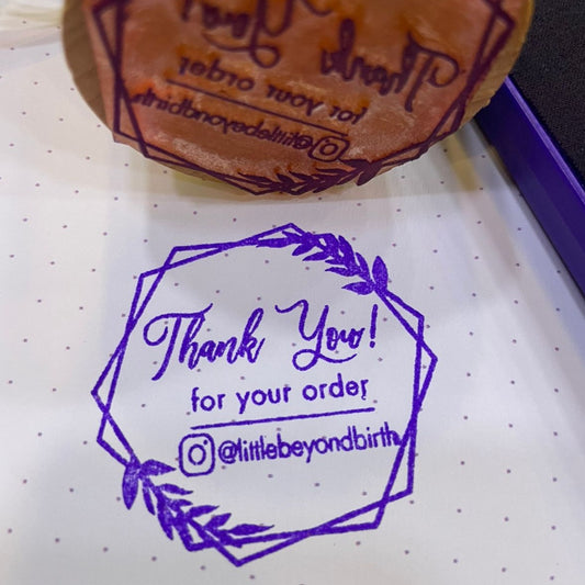 Custom Business Thank You for your Order Stamp – Personalized Rubber Stamp for Packaging & Branding