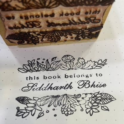 This book belongs to - Name Stamp